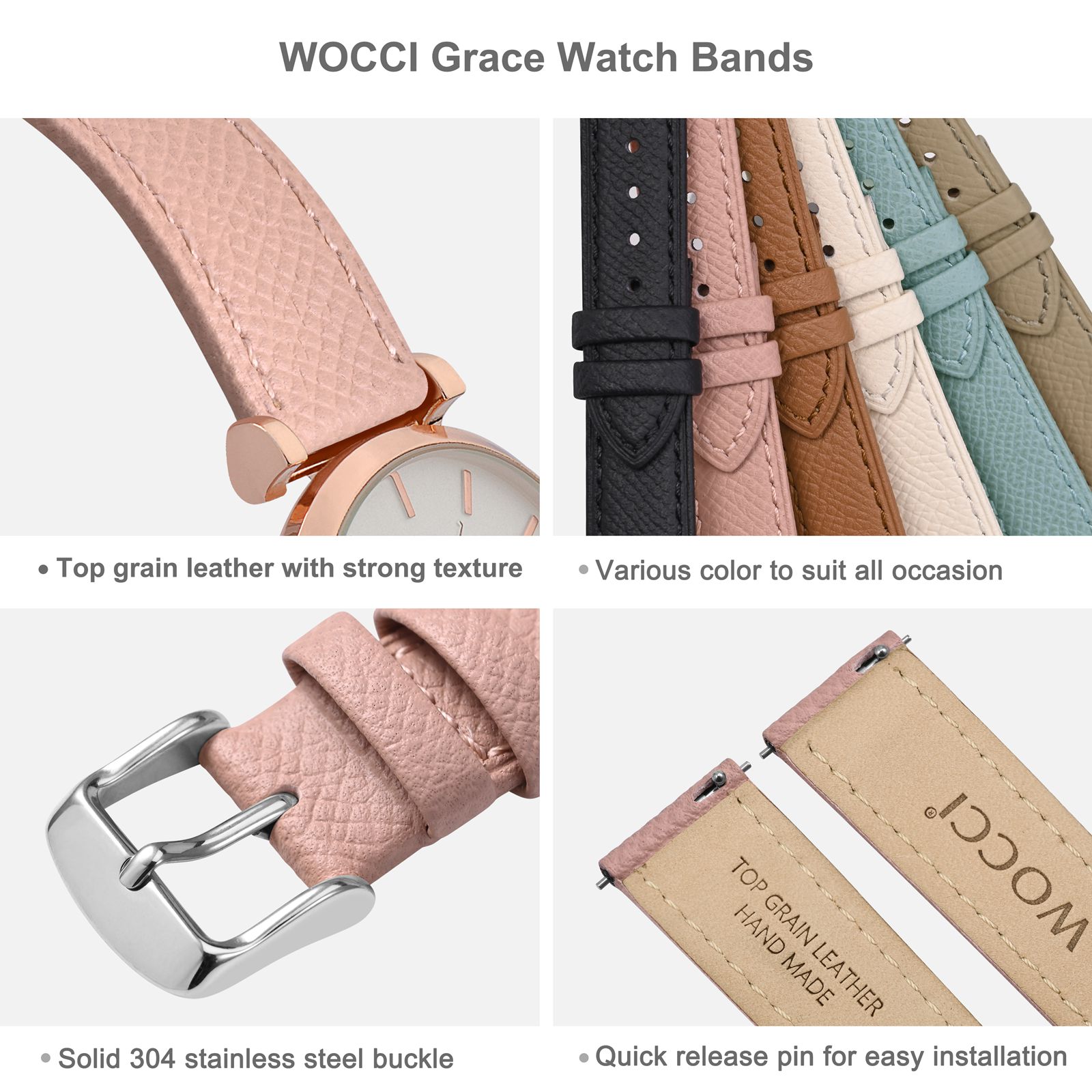 WOCCI Uhrenarmband aus genarbt – Suede Strap Watch Bewertung und Preis