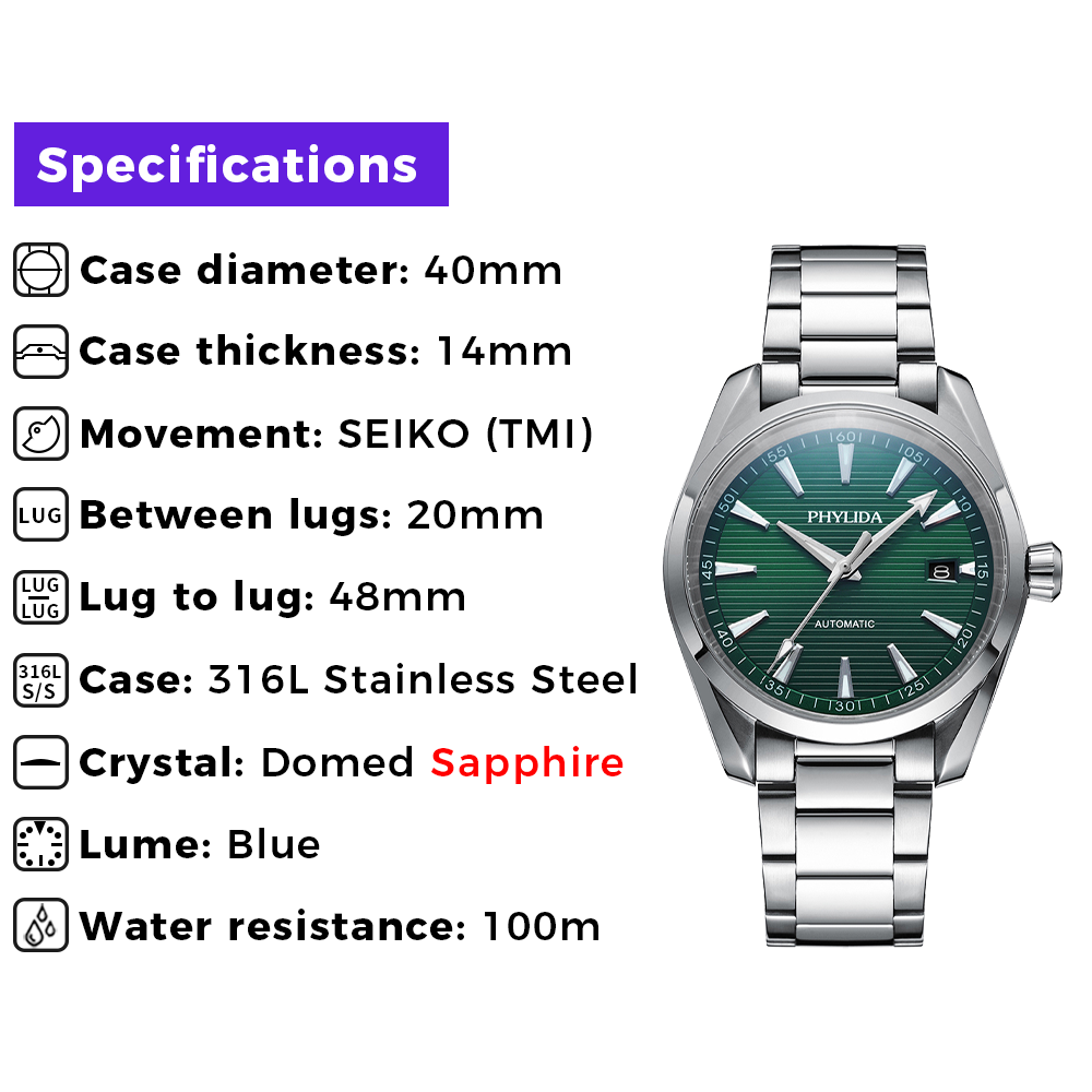 PHYLIDA Neue Aqua Automatikuhr – Seiko Watch Presage Bewertung und Preis